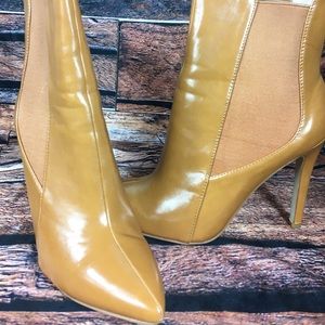 Glaze “Little” Pointy Toe Camel Booties
